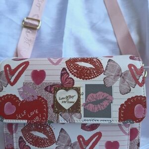 Luv Betsey Johnson By Betsey Johnson.   Pink multi crossbody bag.